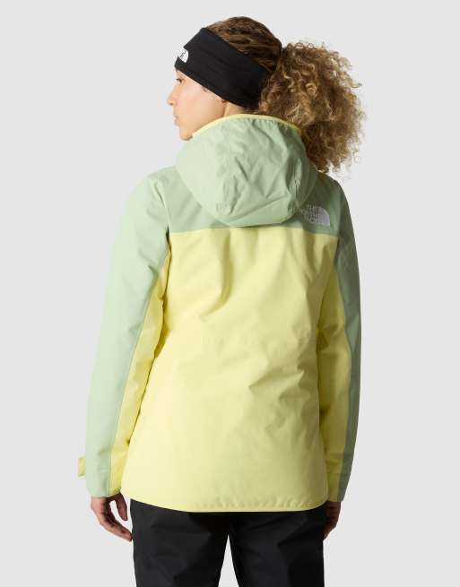 The North Face Ski Namak insulated jacket in sun yellow and misty sage