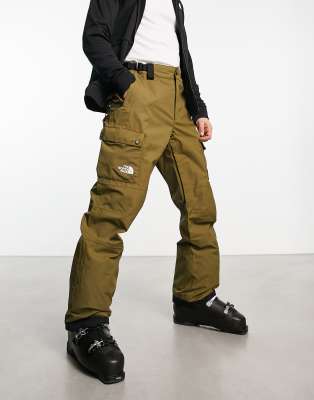 The North Face Ski Slashback waterproof DryVent cargo ski trousers in khaki - ASOS Price Checker