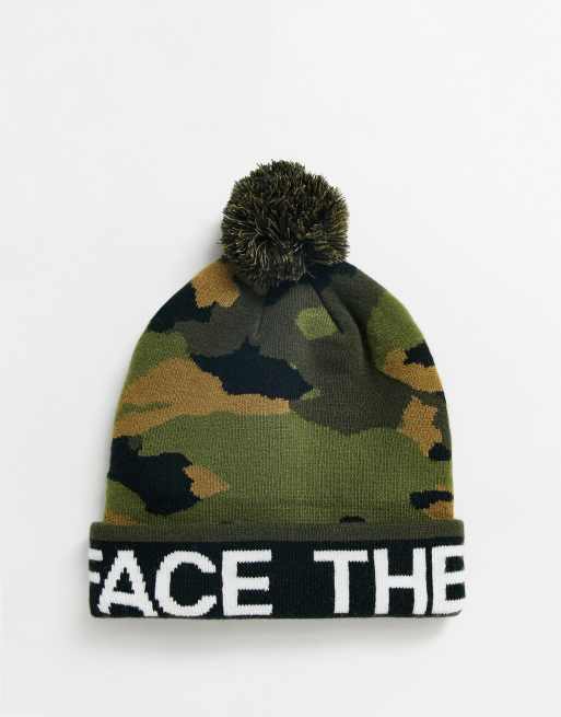 North face shop camo beanie