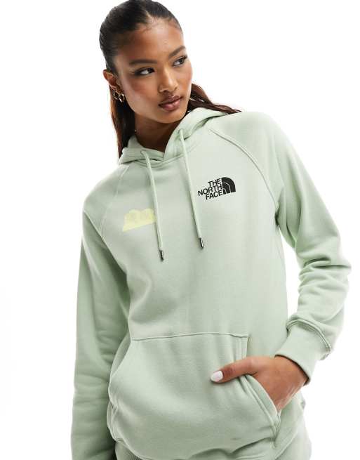 Womens green north face hot sale hoodie