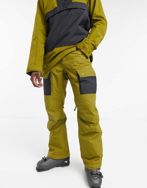 The North Face Slashback cargo ski pant in green