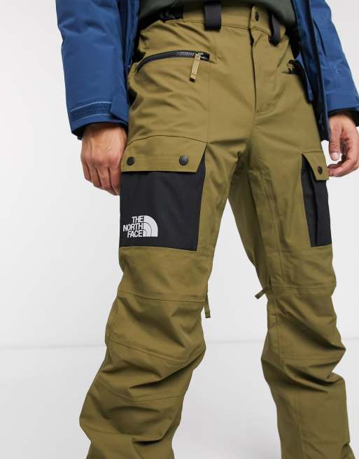 The North Face Slashback cargo ski pants in khaki