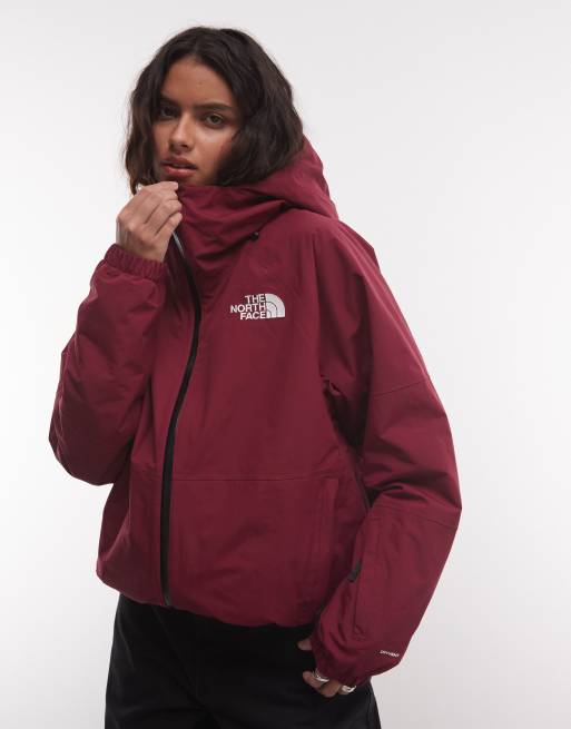 The North Face Slaydee fodrad skidjacka i vinröd, 3 av 4
