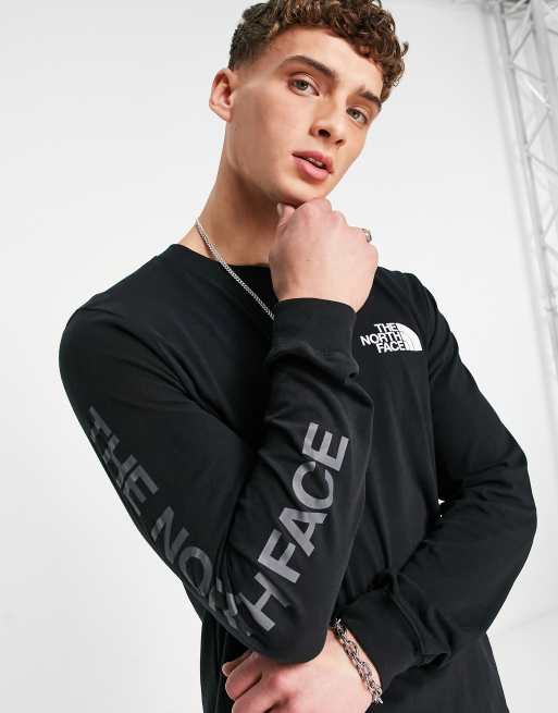 The North Face Small Logo long sleeve T-shirt in black