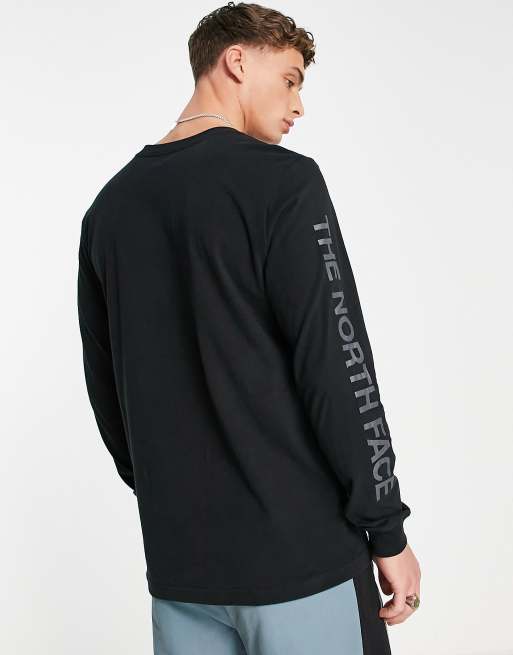 The North Face East back print long sleeve t-shirt in white, ASOS