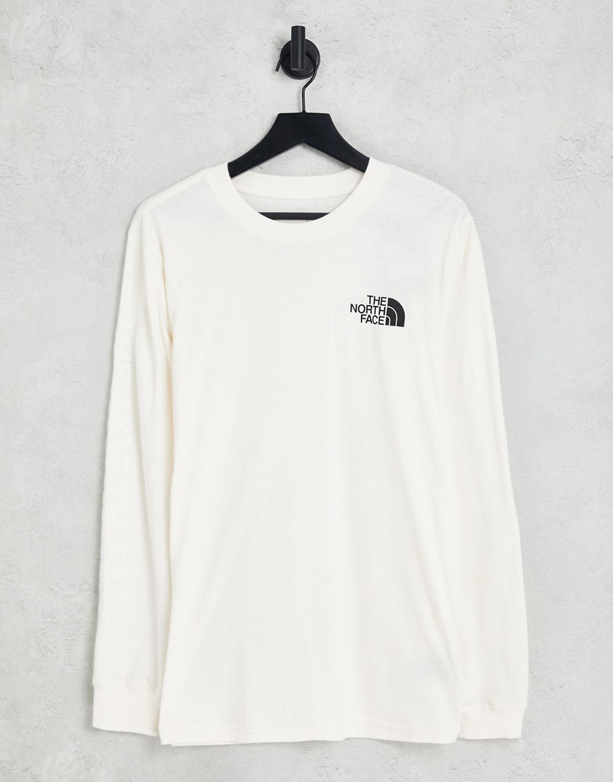The North Face Small Logo long sleeve t-shirt in white