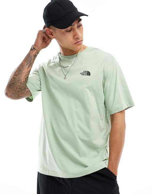 The North Face Snowboard retro back graphic t-shirt in sage