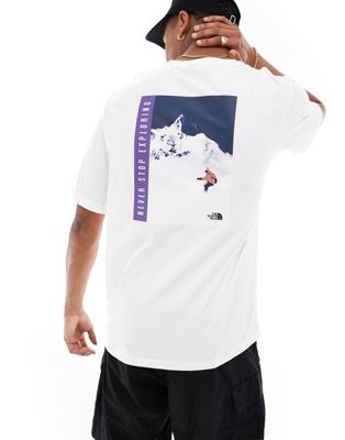 The North Face Snowboard retro back graphic t-shirt in white Exclusive at ASOS