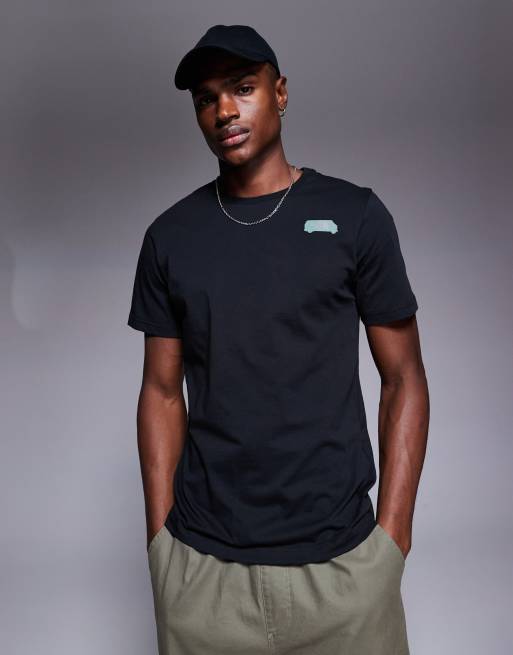 The North Face - Sort T-shirt med print på ryggen med autocamper, 4 af 4
