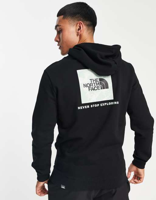 The North Face - Spiral Tie Dye Red Box - Sort hættetrøje med logoprint - Kun hos ASOS
