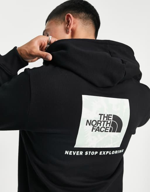 The North Face - Spiral Tie Dye Red Box - Sort hættetrøje med logoprint - Kun hos ASOS, 3 af 4