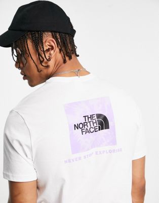 The North Face Spiral Tie-Dye Red Box t-shirt in white Exclusive at ASOS