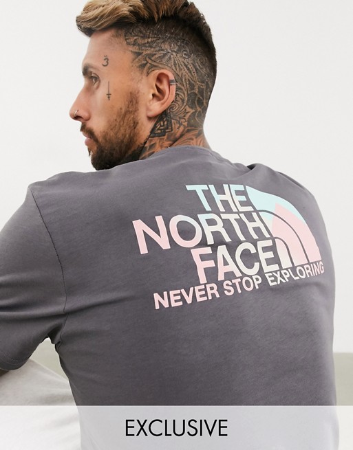 The North Face Spray t-shirt in grey Exclusive at ASOS