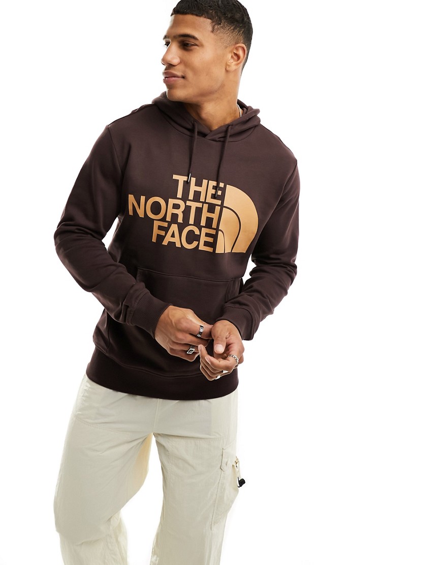 The North Face Standard chest logo fleece hoodie in brown