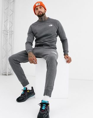 the north face tracksuit grey