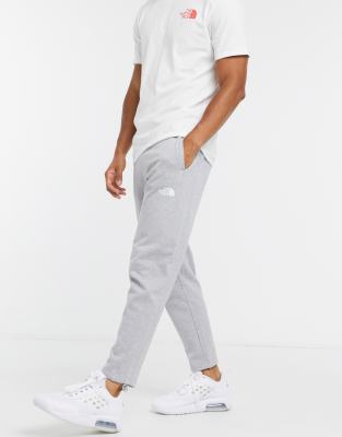 mens grey north face joggers