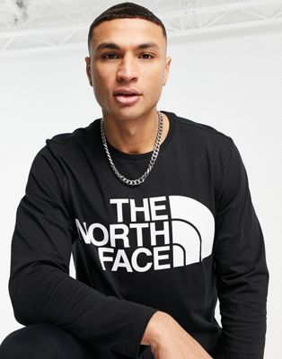 The North Face Standard logo long sleeve t-shirt in black