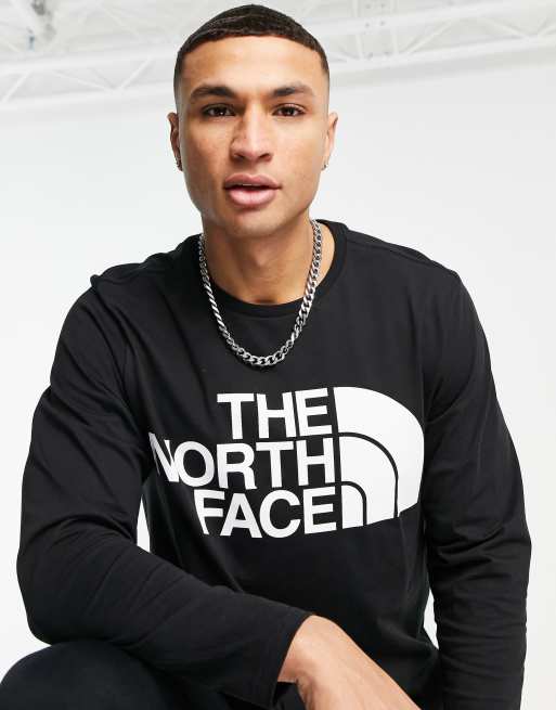 The North Face Standard logo long sleeve t-shirt in black