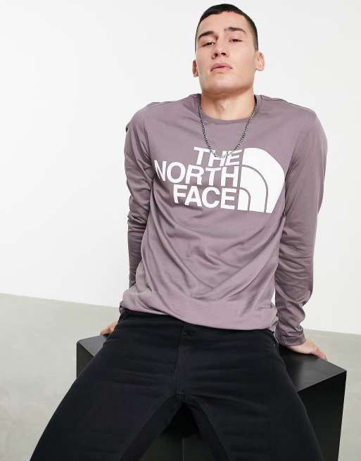 The North Face Standard long sleeve t-shirt in purple, 4 of 4