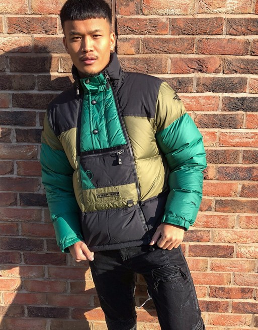 The North Face Steep Tech down puffer jacket in green