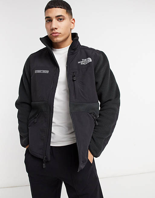 The North Face Steep Tech full zip fleece jacket in black | ASOS