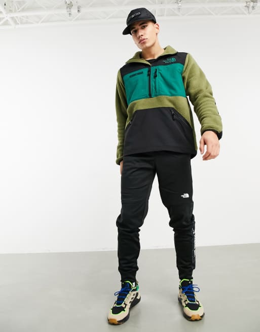 The North Face Steep Tech half zip fleece jacket in green