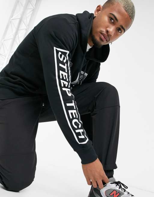 The North Face Steep Tech logo hoodie in black