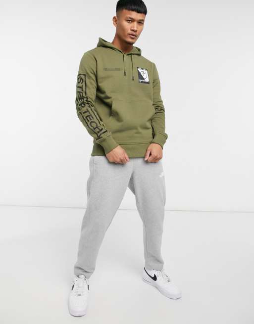 The North Face Steep Tech logo hoodie in green