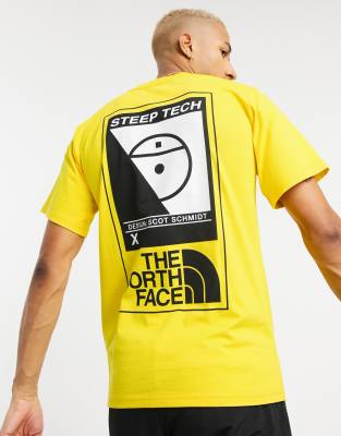 yellow north face top