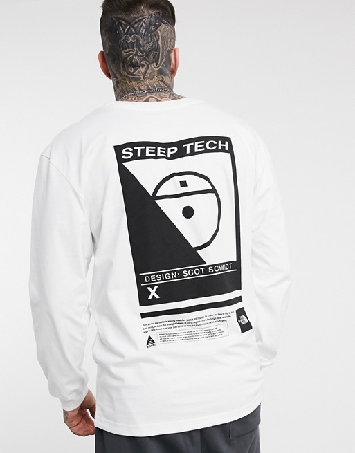 The North Face Steep Tech long sleeve t-shirt in white