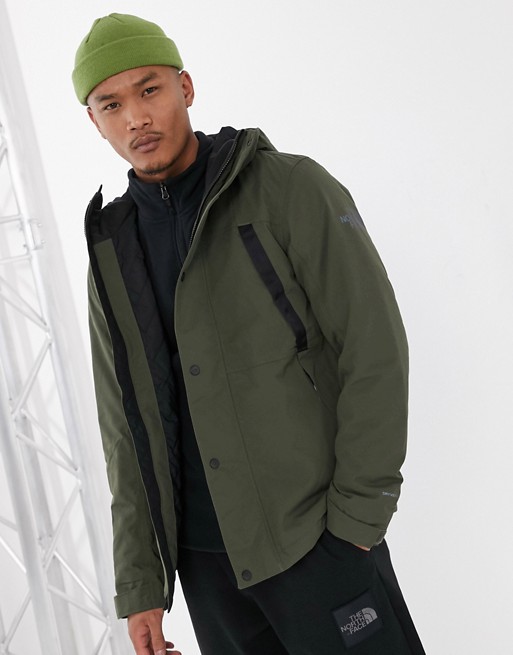 The North Face Stetler insulated rain jacket in green