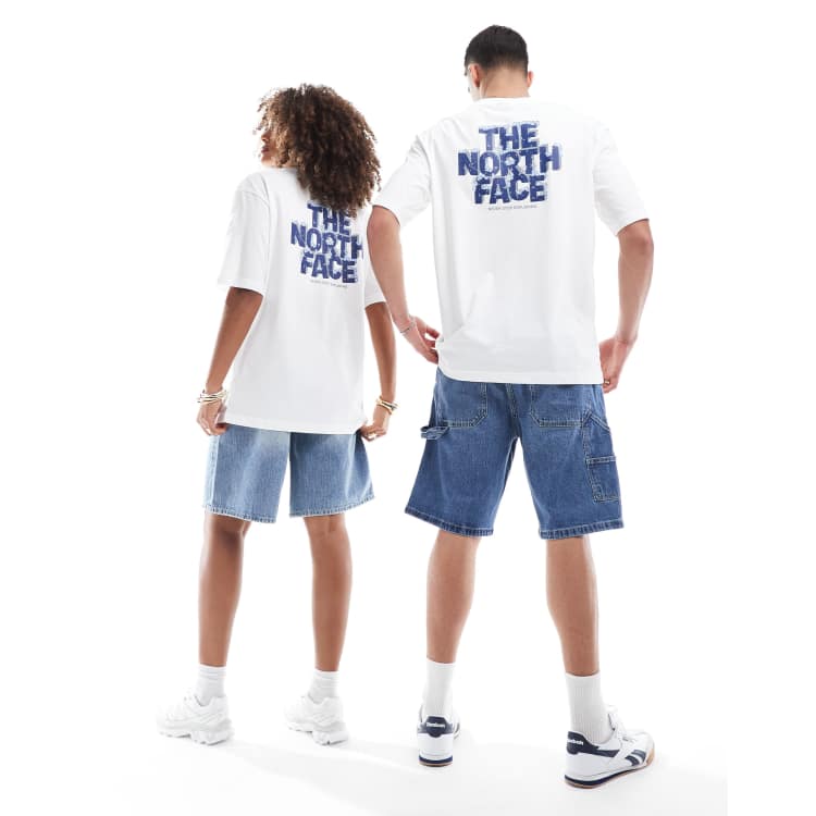 【THE NORTH FACE】 Stone Block logo backprint t-shirt The North Face Stone Block logo backprint oversized t-shirt