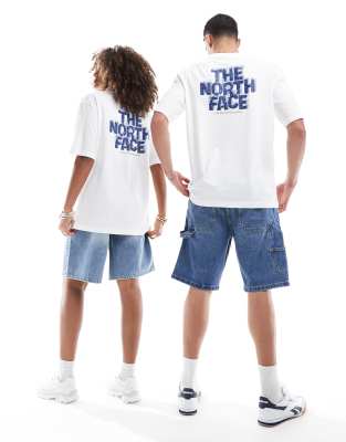 The North Face - Stone Block - Oversize-T-Shirt in Weiß mit Logoprint auf dem Rücken
