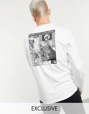 the north face white long sleeve