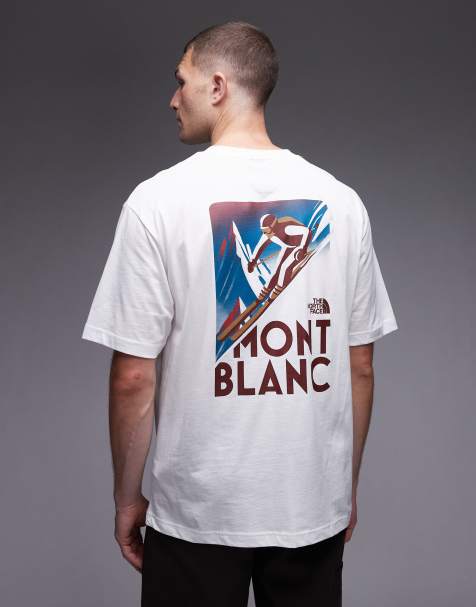 The North Face Straight Lining backprint oversized t-shirt in white - view 1