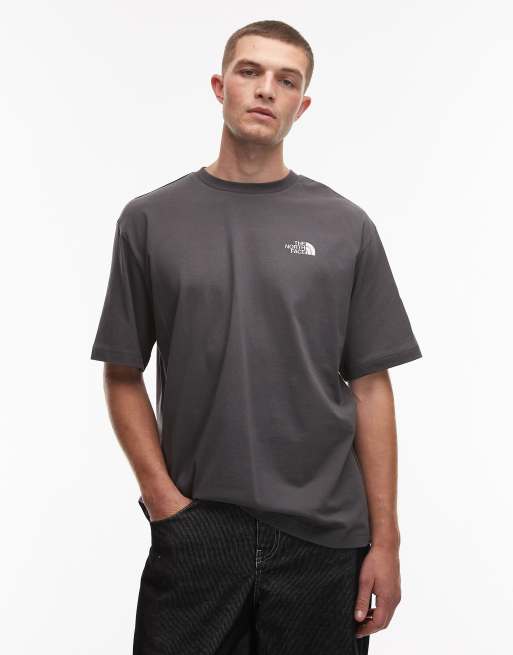 The North Face - Straight Lining - Grå oversized T-shirt med print på ryggen, 3 af 5
