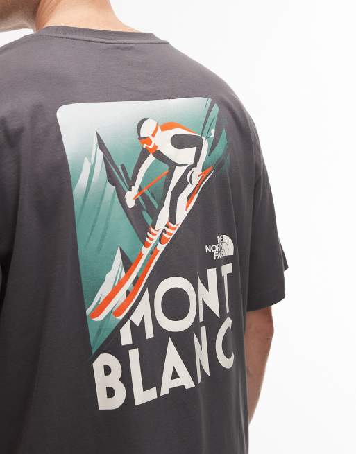 The North Face - Straight Lining - Oversized T-shirt met print op de achterkant in grijs, 5 van 5