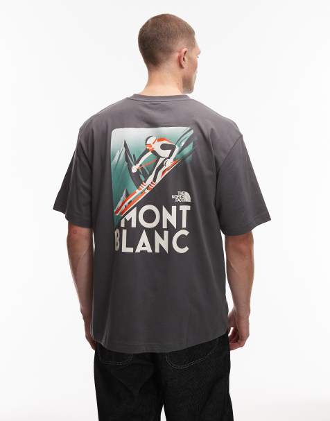 The North Face - Straight Lining - T-shirt oversize grigia con stampa sul retro - view 1