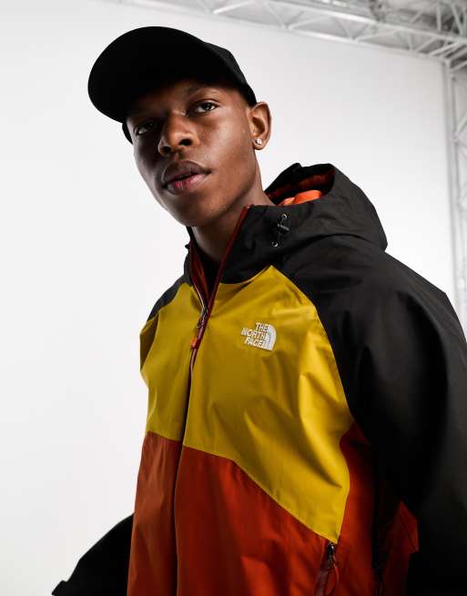 The North Face Stratos DryVent Giacca impermeabile con cappuccio nera e color ruggine