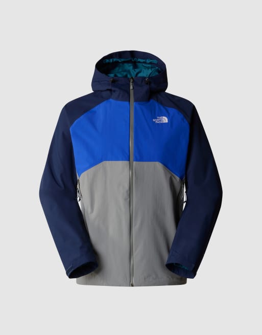 The North Face Stratos jacket in monument grey/tnf blue/ ASOS