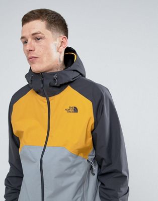 north face grey and yellow jacket