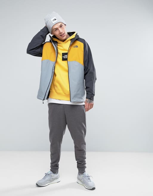 North face grey and yellow jacket new arrivals