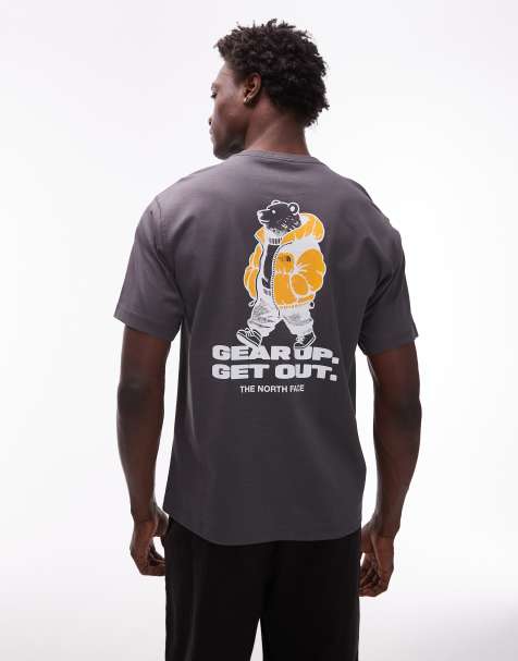 The North Face Street Bear backprint oversized t-shirt in off grey - view 1