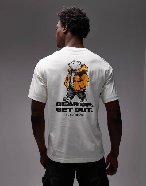 The North Face Street Bear backprint oversized t-shirt in off white - view 1