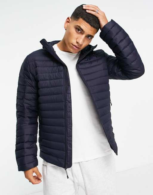 Men's stretch hooded down sales jacket