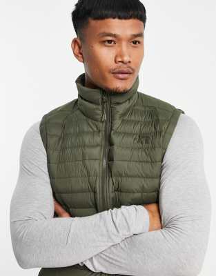 north face khaki vest