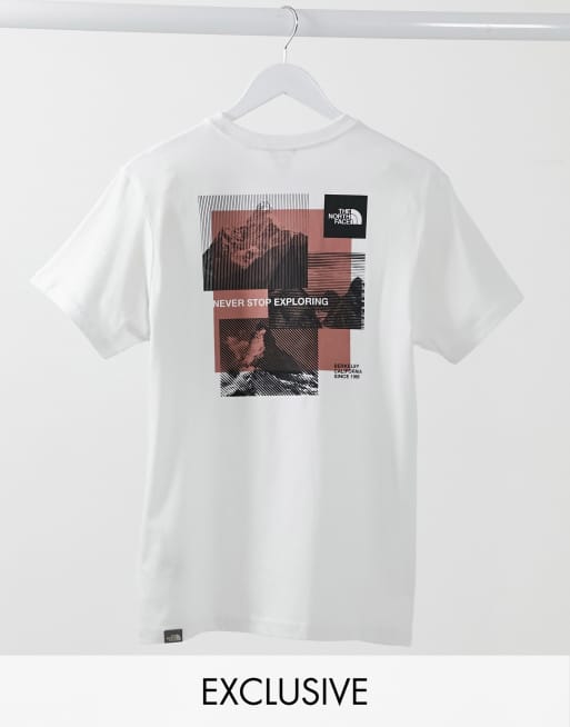 north face stripe mix t shirt