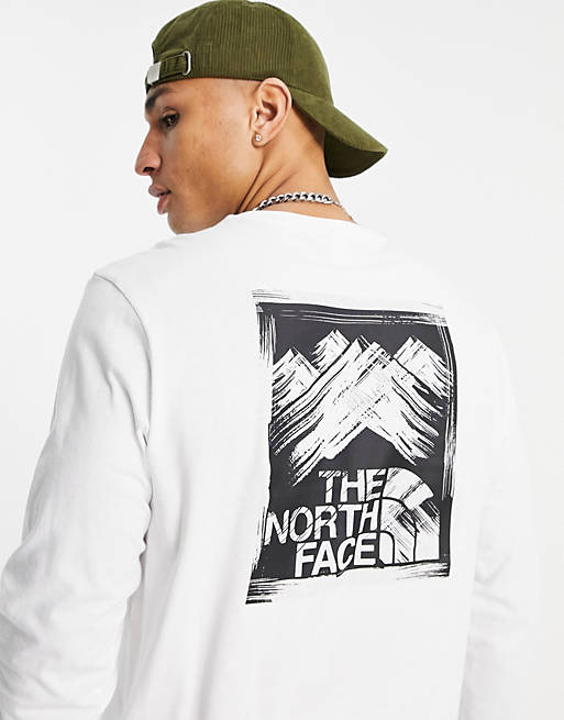 The North Face Stroke Mountain long sleeve t-shirt in white