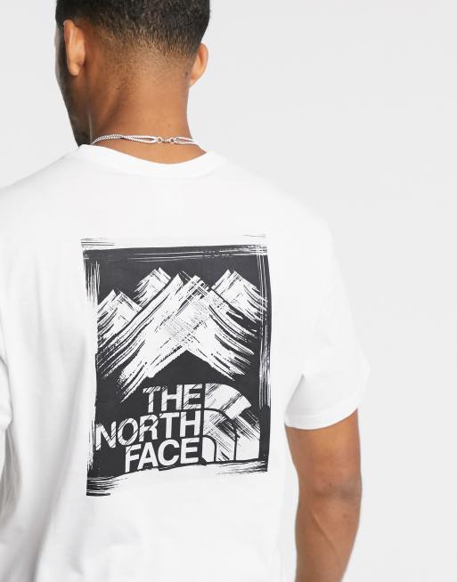 The North Face Stroke Mountain T Shirt In White Exclusive At Asos Asos