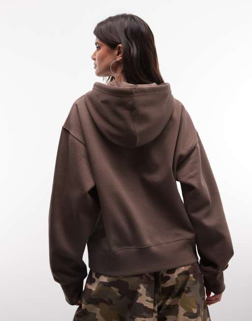 The North Face - Sudadera con capucha oversize con gráfico Simple Dome en marrón, 4 de 4